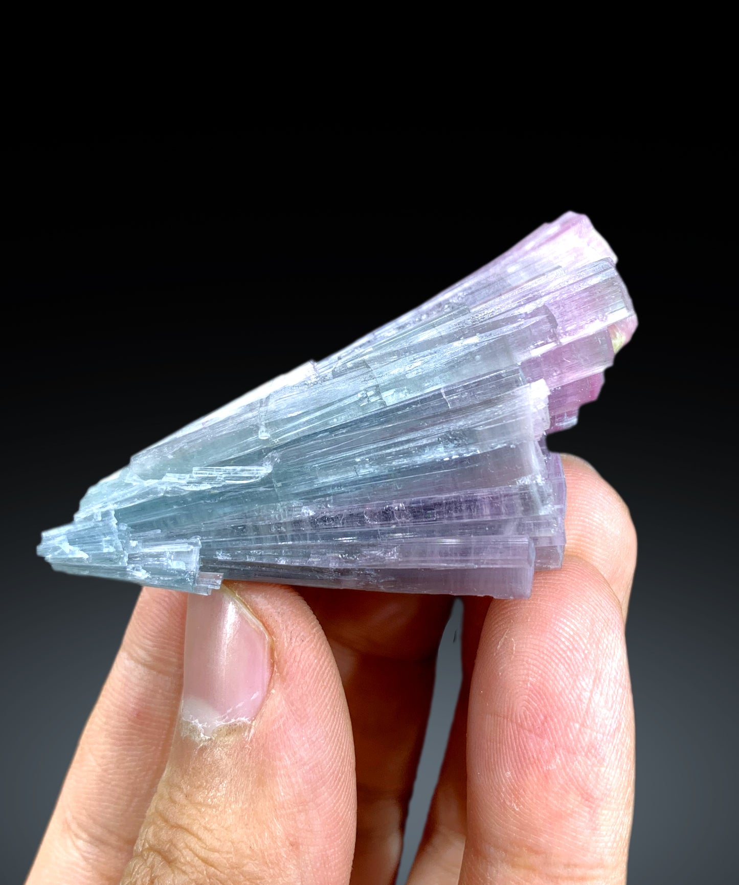 Cotton Candy Bicolor Tourmaline Cluster from Afghanistan - 36 gram