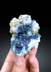 Stunning Indicolite Blue Tourmaline Cluster on Lepidolite from Afghanistan - 132 gram
