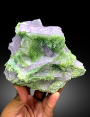 Green Tourmalines with Pink Kunzite, Pollucite and Quartz from Afghanistan, 813 gram