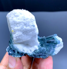 Indicolite Blue Tourmaline Cluster with Feldspar from Afghanistan - 66 gram