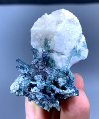 Indicolite Blue Tourmaline Cluster with Feldspar from Afghanistan - 66 gram