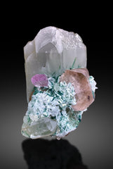 Rare Morganite, Pink Kunzite, Green Tourmaline on Quartz | Collector’s Specimen - 397 gram