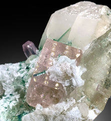 Rare Morganite, Pink Kunzite, Green Tourmaline on Quartz | Collector’s Specimen - 397 gram