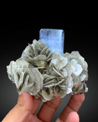 Sky Blue Color Aquamarine with Muscovite from Nagar valley Hunza, Gilgit Pakistan - 397 gram