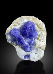 Fluorescent Rare Blue Hackmanite on Matrix from Afghanistan - 369 gram