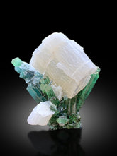 Natural Blue Indicolite Tourmaline Cluster with Mica, Tourmaline Specimen, Raw Mineral, Tourmaline from Afghanistan - 37.90 CT