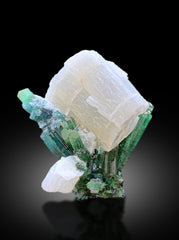 Natural Blue Indicolite Tourmaline Cluster with Mica, Tourmaline Specimen, Raw Mineral, Tourmaline from Afghanistan - 37.90 CT