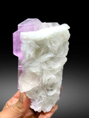 Pink Kunzite Specimen, Kunzite Crystal With Quartz And Albite, Natural Kunzite, Kunzite for sale, Healing Crystal, Mineral Specimen, 772 g