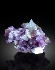 Pale Blue Topaz with Bicolor Tourmalines & Pink Lepidolite Mineral Specimen from Paprok, Afghanistan - 642 gram