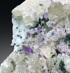 Purple Apatite Crystals with Lepidolite and Quartz Specimen from Afghanistan - 1566 grams