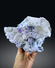 Purple Apatite Crystals with Lepidolite and Quartz Specimen from Afghanistan - 1566 grams