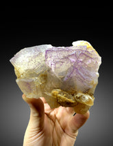 Natural Purple phantom Fluorite on Calcite from Baluchistan Pakistan - 620 gram