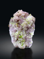 Green Tourmaline Cluster with Rare Microlite on Lepidolite from Afghanistan - 1788 grams