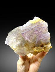 Natural Purple phantom Fluorite on Calcite from Baluchistan Pakistan - 620 gram