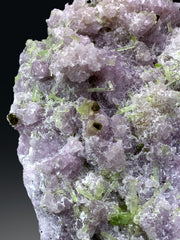 Green Tourmaline Cluster with Rare Microlite on Lepidolite from Afghanistan - 1788 grams