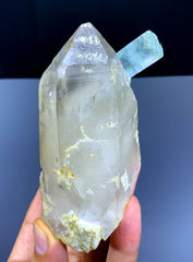 Sky Blue Aquamarine Crystal on Quartz from Shigar valley Pakistan - 273 gram