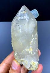 Sky Blue Aquamarine Crystal on Quartz from Shigar valley Pakistan - 273 gram