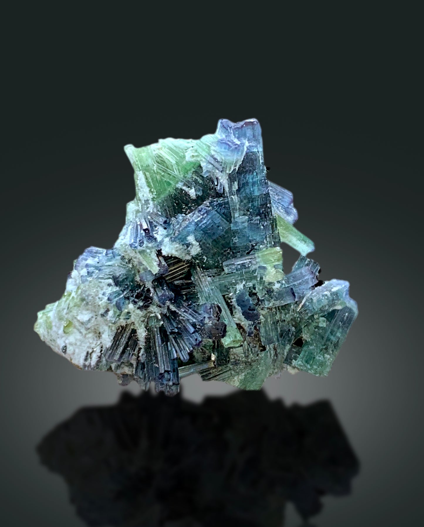 Natural Indicolite Blue Tourmaline Cluster, Tourmaline Specimen, Raw Mineral, Tourmaline Crystals from Afghanistan - 42.95 CT