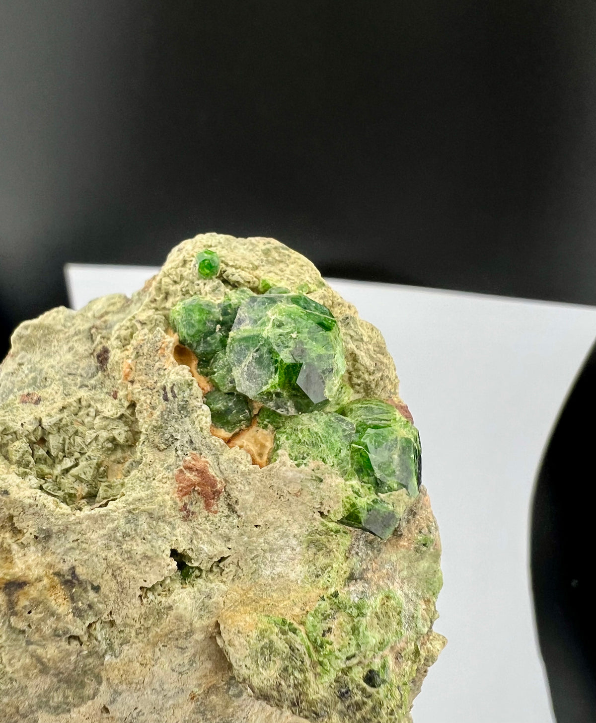 Lush Green Demantoid Garnet Specimen on Matrix - 156 Grams