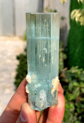 Gemmy Blue Aquamarine on Albite from Shigar valley Pakistan - 94 grams