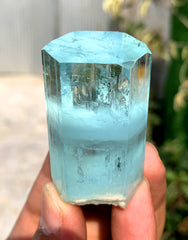 Gemmy Blue Aquamarine on Albite from Shigar valley Pakistan - 65 grams