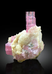 Natural Pink Color Tourmaline Crystals with Albite from Pachigram, Afghanistan - 13 gram