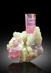 Natural Pink Color Tourmaline Crystals with Albite from Pachigram, Afghanistan - 13 gram
