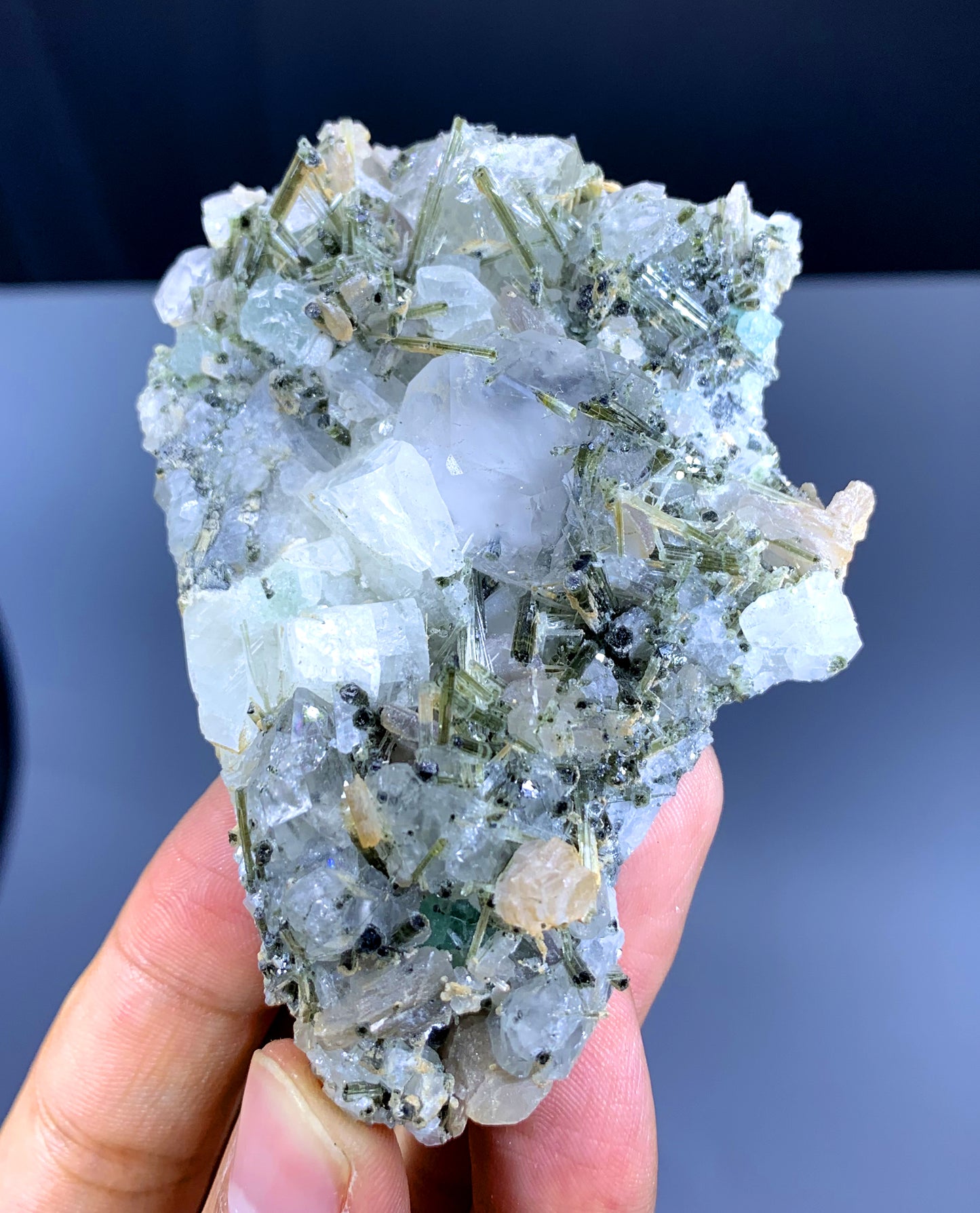 Tourmaline Crystals with Fluorite and Quartz Specimen from Skardu Pakistan - 84 gram