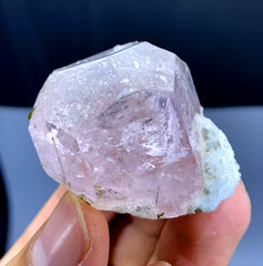 Pink Morganite with Green Tourmalines from Afghanistan - 52 gram