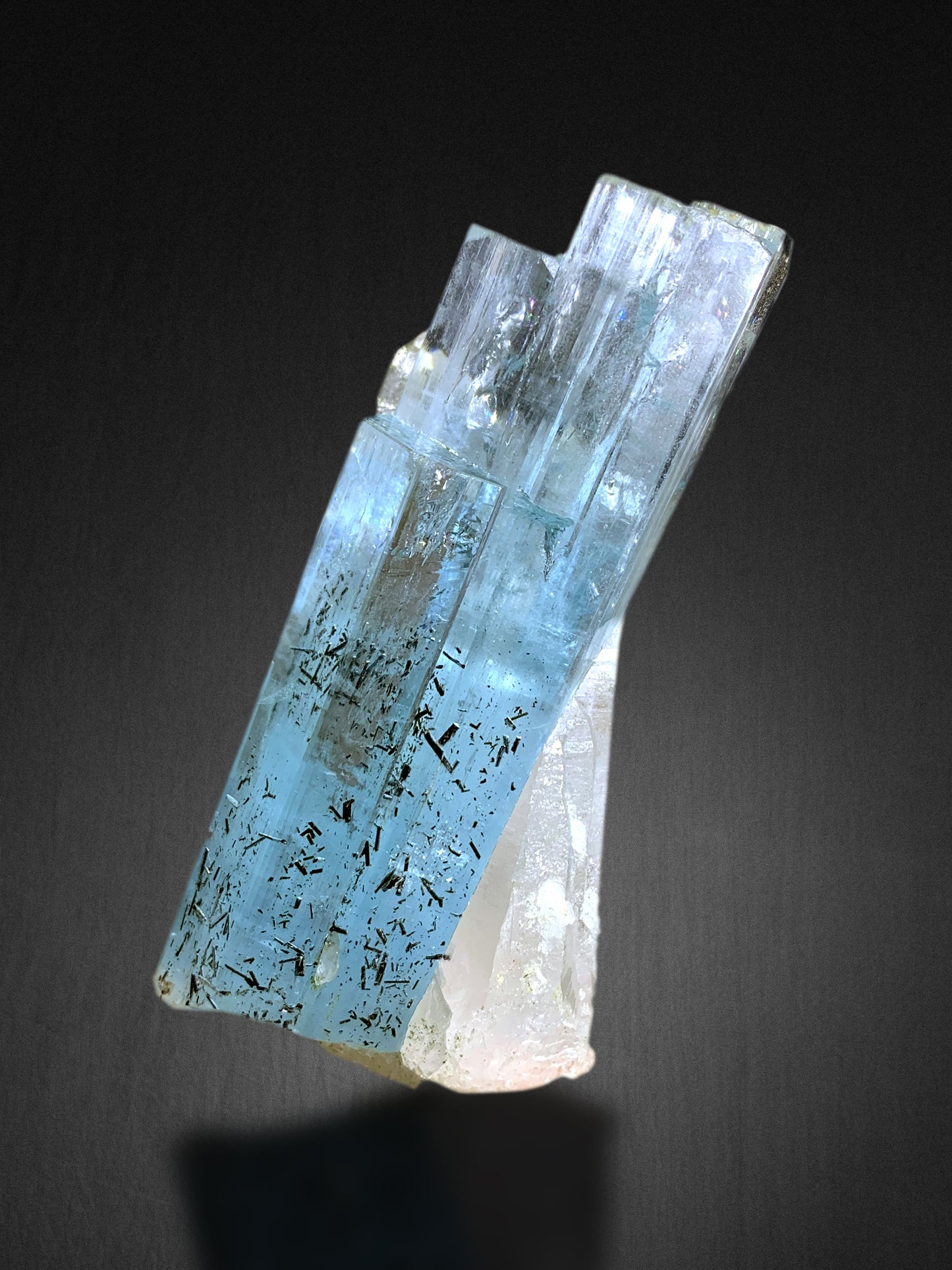 Top Grade Gemmy Aquamarine on Quartz from Shigar valley Pakistan - 305 grams