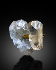 Natural Topaz Crystal on Quartz and Mica from Pakistan - 229 gram