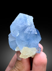 Natural Blue Color Celestine with Calcite from Afghanistan - 100 gram