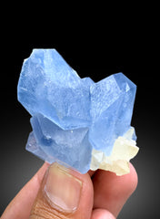 Natural Blue Color Celestine with Calcite from Afghanistan - 100 gram