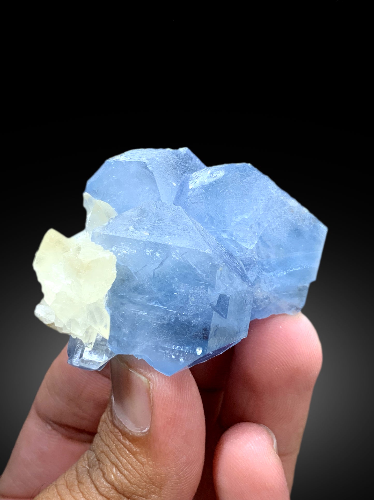 Natural Blue Color Celestine with Calcite from Afghanistan - 100 gram