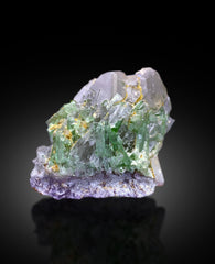 Lush Green Tourmaline Crystals on Quartz from Afghanistan - 650 gram