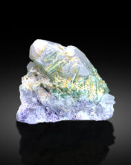 Lush Green Tourmaline Crystals on Quartz from Afghanistan - 650 gram