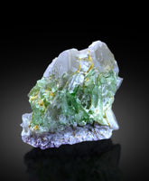 Lush Green Tourmaline Crystals on Quartz from Afghanistan - 650 gram