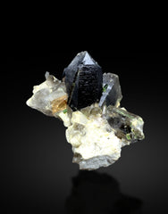 Natural Topaz with Quartz and Green Tourmalines on Matrix from Pakistan - 474 gram