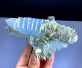 Sky Blue Aquamarine Cluster with Mica from Nagar valley District Skardu Pakistan - 388 gram