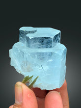 Step Wise Transparent Sky Blue Aquamarine Crystals with Mica, Aquamarine Specimen, Aquamarine from Nagar Mine Skardu Pakistan - 112 gram