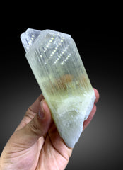 v Shape Terminated Yellow Triphane Kunzite Crystal from Afghanistan - 226 gram