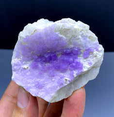 Purple Apatite Cluster on Matrix from Afghanistan - 140 gram