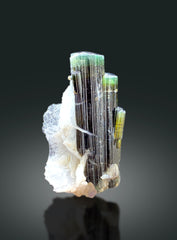 Natural Green Cap Tourmaline with Cleavelandite Albite, Tourmaline Crystal, Tourmaline from Astak Nala Mine Skardu Pakistan - 15 gram