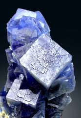 Deep Blue Phantom Fluorite with Calcite from Baluchistan Pakistan - 1330 grams