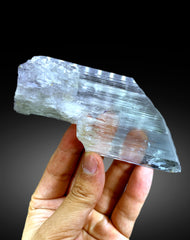 Purple Blue Transparent Kunzite Crystal from Afghanistan - 157 gram
