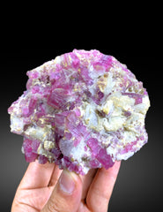 Natural Pink Color Tourmaline Cluster on Matrix from Afghanistan - 420 gram