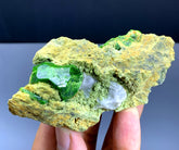 Lush Green Demantoid Garnet Crystals on Matrix - 119 gram