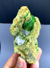 Lush Green Demantoid Garnet Crystals on Matrix - 119 gram
