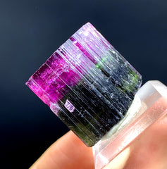Natural Bicolor Tourmaline Crystal from Paprok Afghanistan - 79.45 carat