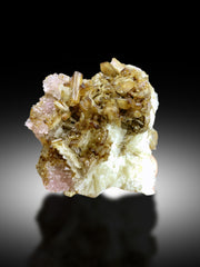 Pink Rose Quartz with Childrenite on Albite from Afghanistan - 85 gram